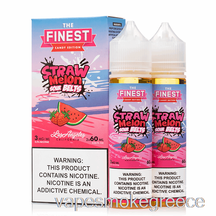 Vape Greece άχυρο πεπόνι ξινή ζώνες - η καλύτερη έκδοση καραμέλα - 120ml 0mg
